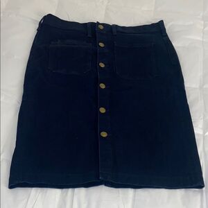 Classic Dark Denim Polo Ralph Lauren Button-Front Skirt size 14